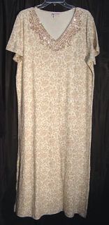 Go Softly Long Patio House Dress Nightgown M Small L XL