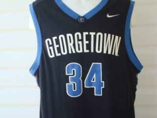 Jersey Georgetown 34 Hoyas Nike Authentic Vintge Basketball Size Large