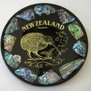 New Zealand Plate Mother of Pearl Kiwi Aotearoa