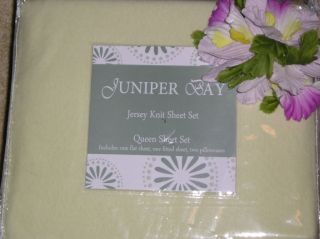 GET READY FOR WINTER JUNIPER BAY LIME GREEN QUEEN SIZE JERSEY KNIT