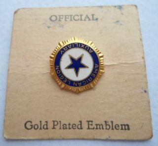 Vintage American Legion Auxiliary Gold Plated Lapel Pin