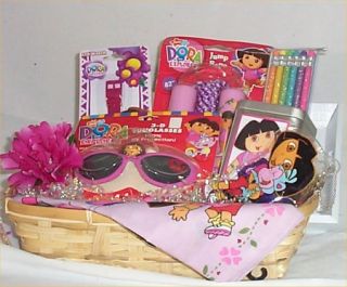 Dora Gift Basket Sticker Candy Watch Sun Glasses Glitter Pencils Rope