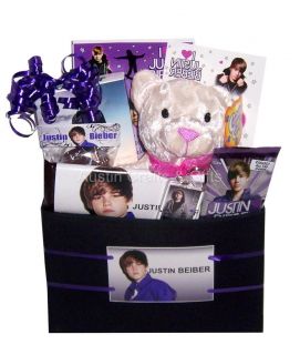 New Justin Bieber Valentines Gift Basket Set NIP