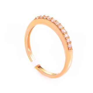 10K Rose Gold Diamond Band Ring