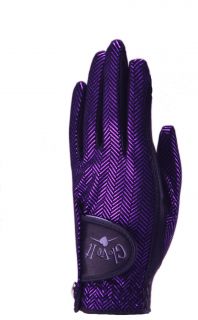 New Glove It Ladies Purple Herringbone Golf Glove LLH Medium