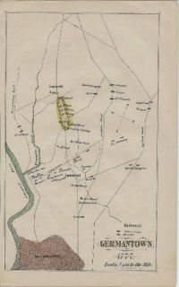 Germantown Pennsylvania Revolutionary War Map Pub 1876