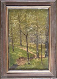 E1900 August Goeser Ohio Listed Landscape Tonalist Impressionist Oil