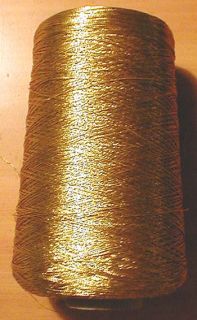 Coned Gold Metallic Yarn 18 7 Ozs