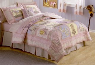 Giddy Up Cowgirl Horse Girls Twin Quilt Bedding New