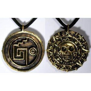 Gold Coin Necklace Pirates of The Caribbean