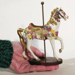  American Beauty Treasury of Carousel Art Horse Figurine Gold