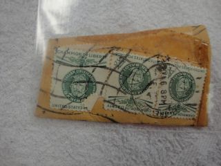 Set of Three Giuseppe Garibaldi 4 Cent US Postage Stamps