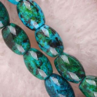 NEW8X12MM Azurite Chrysocolla Gemstones Loose Beads 15