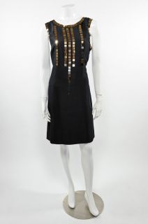 Tory Burch Black Sleeveless Gillies Dress Size 10