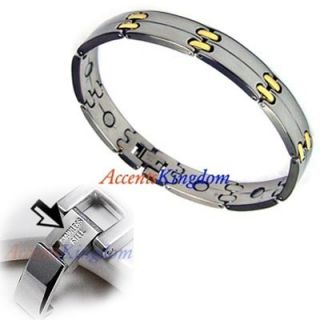 Mens Jewelry Stainless Steel Magnetic Golf Bracelet F