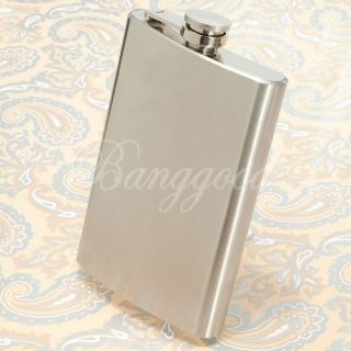 10oz Stainless Steel Pocket Hip Flask Gin Whisky Alcohol Wine Liquor