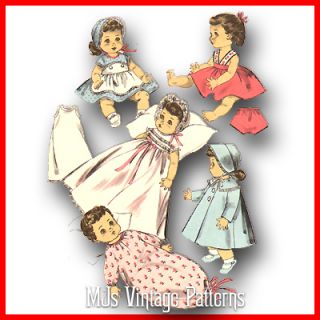 Vtg Baby Doll Pattern Christening Dress ~ 8 9 Betsy Wetsy, Ginnette