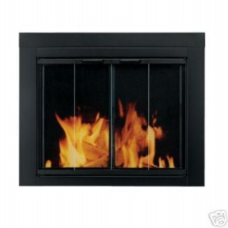   Hearth Glass Fireplace Door Ascot Black Small AT 1000 Mesh Screens