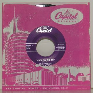 Gene Vincent Rockabilly 45 on Capitol “Dance to The Bop” Orig 57