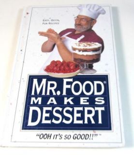 Mr Food Autographed Art Ginsburg Makes Dessert Cookbook