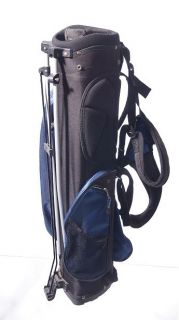 Golfsmith Junior Golf Stand Bag 32 Tall 6 Top 3 Dividers Black Blue