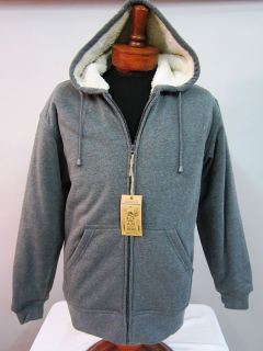  Hoody Sweatshirt with Sherpa Lining by Gioberti Black Grey or Charcoal