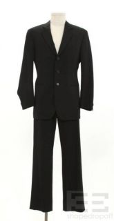 Giorgio Armani 2pc Black Wool Jacket Pants Mens Suit Size 48