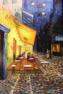 Hand Painted Oil Painting Van Gough Cafe at Night