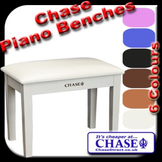 Chase Digital Piano Stool Keyboard Bench Black Brown White Rosewood