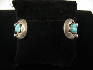 Navajo Teddy Goodluck Sterling Silver Turquoise Shadowbox Watch Cuff