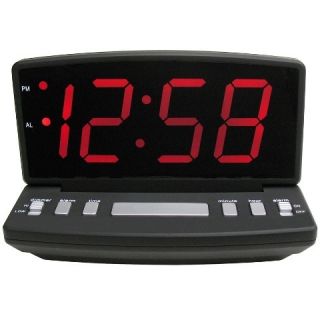 Geneva Clock Company 4584E Elgin 2.5 in. LED Alarm Clock with Wall
