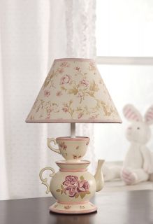 Kidsline Sweet Lullaby Lamp Girls Nursery Vintage Chic French Roses