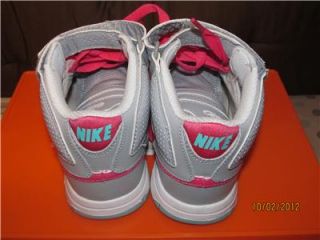 Nike Girls 6 0 Hi Top Shoes Basketball Skater Pink Gray Size 2Y 2