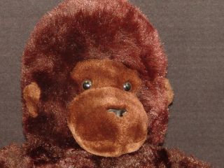 Vintage 1979 Lifelike Baby Gorilla Monkey Plush Stuffed Animal Brown