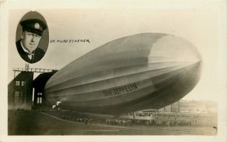 Air SHIP Graf Zeppelin Lakehurst New Jersey 1929 Real Photo Vintage