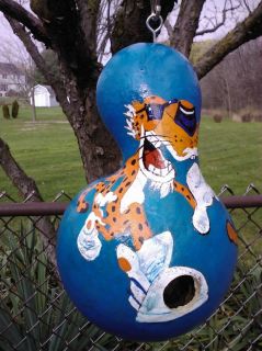 Gourd Birdhouse Cheetos Handpainted Bet you Never Ever Seen one Like