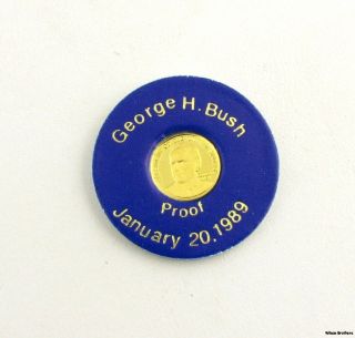 George H Bush Commemorative Coin 24k Gold Presidential Proof