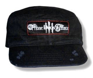 Three Days Grace Black Cadet Military Hat Cap with Patch New OSFA