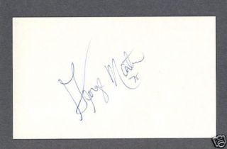 George Martin Signed Football Index Card
