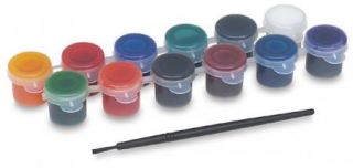 New Glass Paint Stain Kit Acrylic Permanent 12 Color 1 Brush
