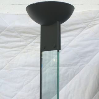  lamp modello laser black metal frame and glass panel foot dimmer