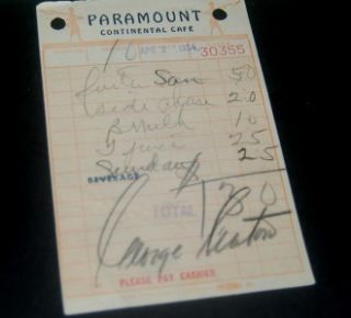 Director Playwright George Seaton Signed Cafeteria Check Great Print D