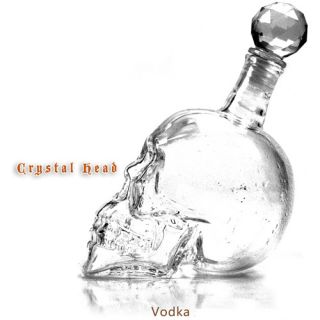  Head Skull Bone Vodka Whiskey Glass Bottle Decanter Cup Home Bar 320ml