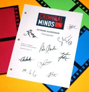 Criminal Minds Pilot Script Signed rpt Thomas Gibson Mandy Patinkin