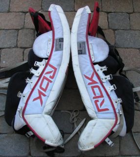 RBK Premier Series II Goalie Pads 32 2 Used $Ave White Red