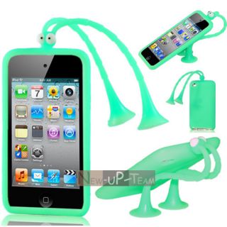 Abons Mr Grasshopper Soft Silicone Stand Case Cover for iPod Touch 4