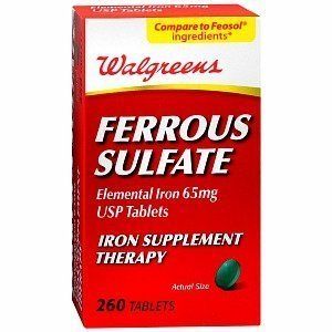  Ferrous Sulfate 260 count Iron Supplement Therapy New