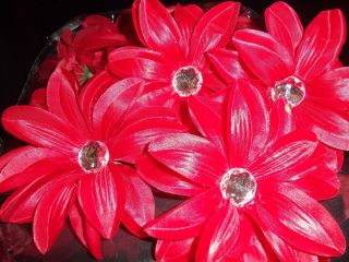 wholesale lot 12 TROPICAL gerbera DAISY flower WEDDING tutu HAIR glitz