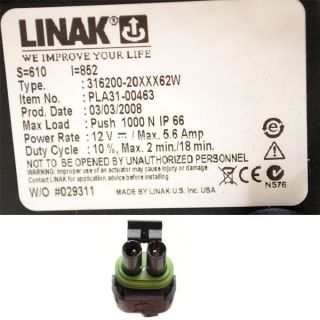 Tracker Linak 316200 Push 12V 1000 N Boat Electric Hatch Linear