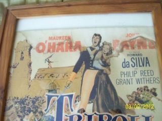 Original Movie Theater Tripoli Lithograph Maureen OHara John Payne